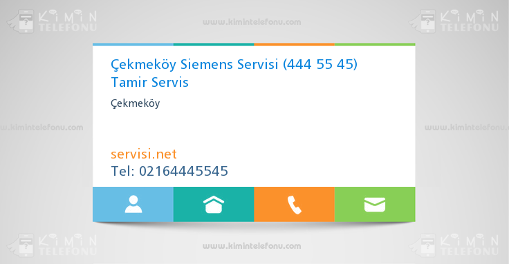 Çekmeköy Siemens Servisi (444 55 45) Tamir Servis