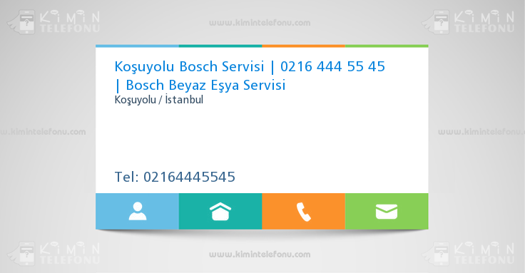 Koşuyolu Bosch Servisi | 0216 444 55 45 | Bosch Beyaz Eşya Servisi