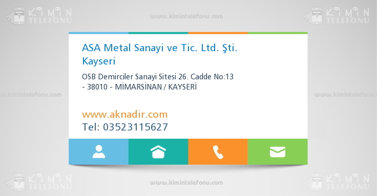 ASA Metal Sanayi ve Tic. Ltd. Şti. Kayseri