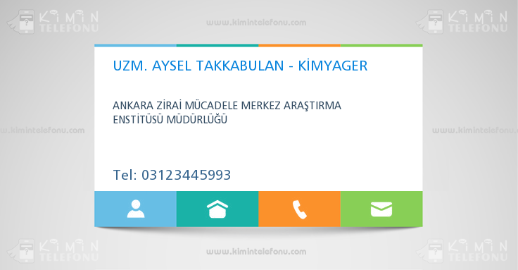 UZM. AYSEL TAKKABULAN - KİMYAGER