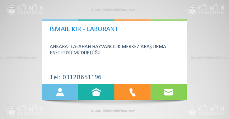 İSMAIL KIR - LABORANT