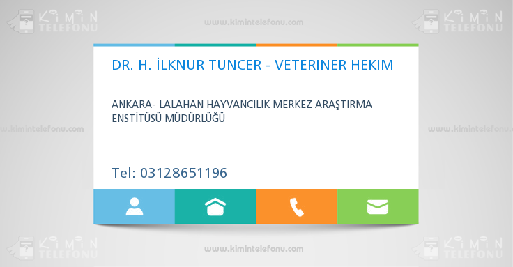 DR. H. İLKNUR TUNCER - VETERINER HEKIM