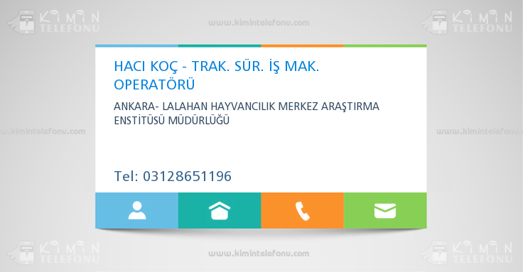 HACI KOÇ - TRAK. SÜR. İŞ MAK. OPERATÖRÜ